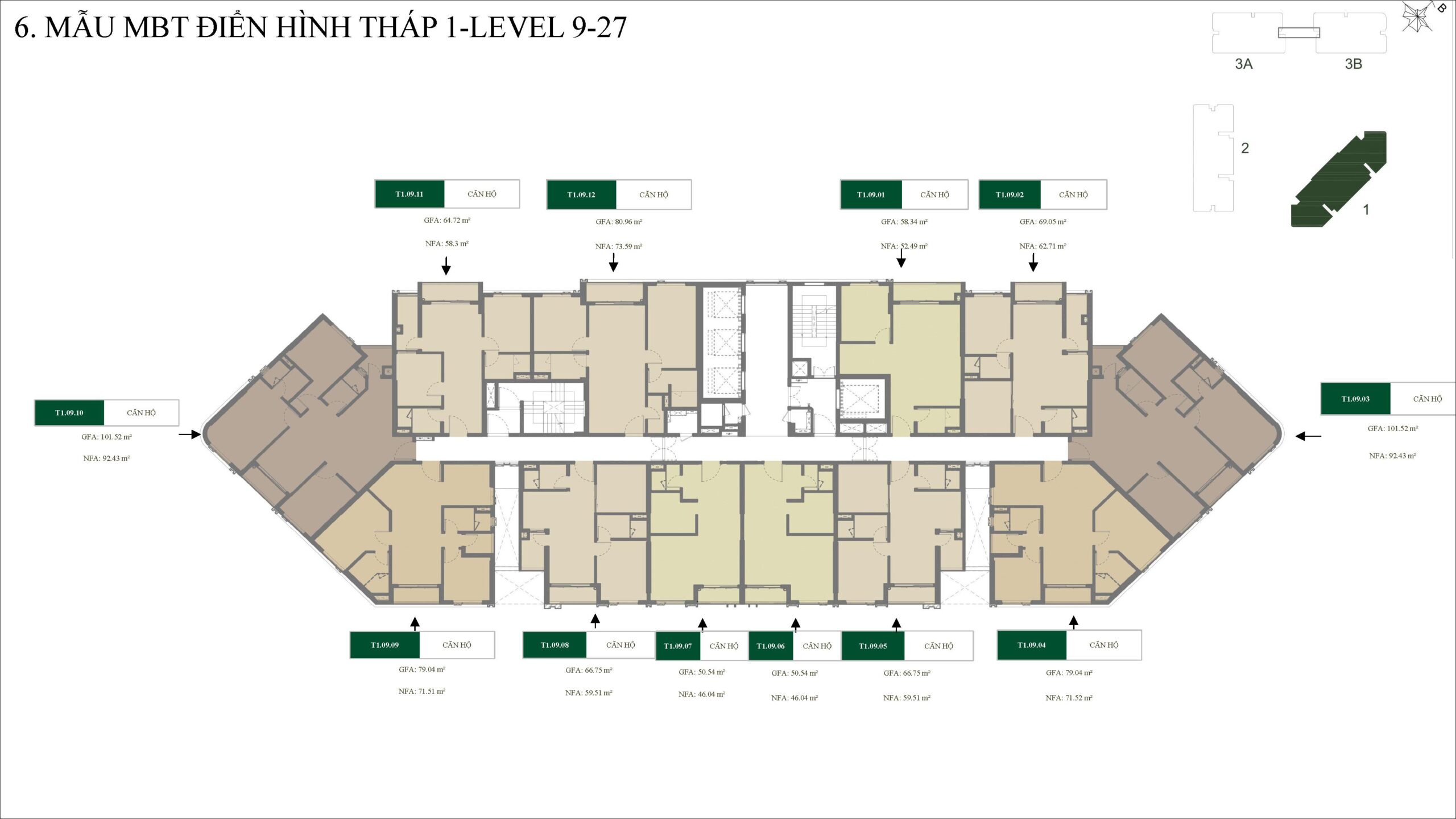 Tầng 9-27 Block T1