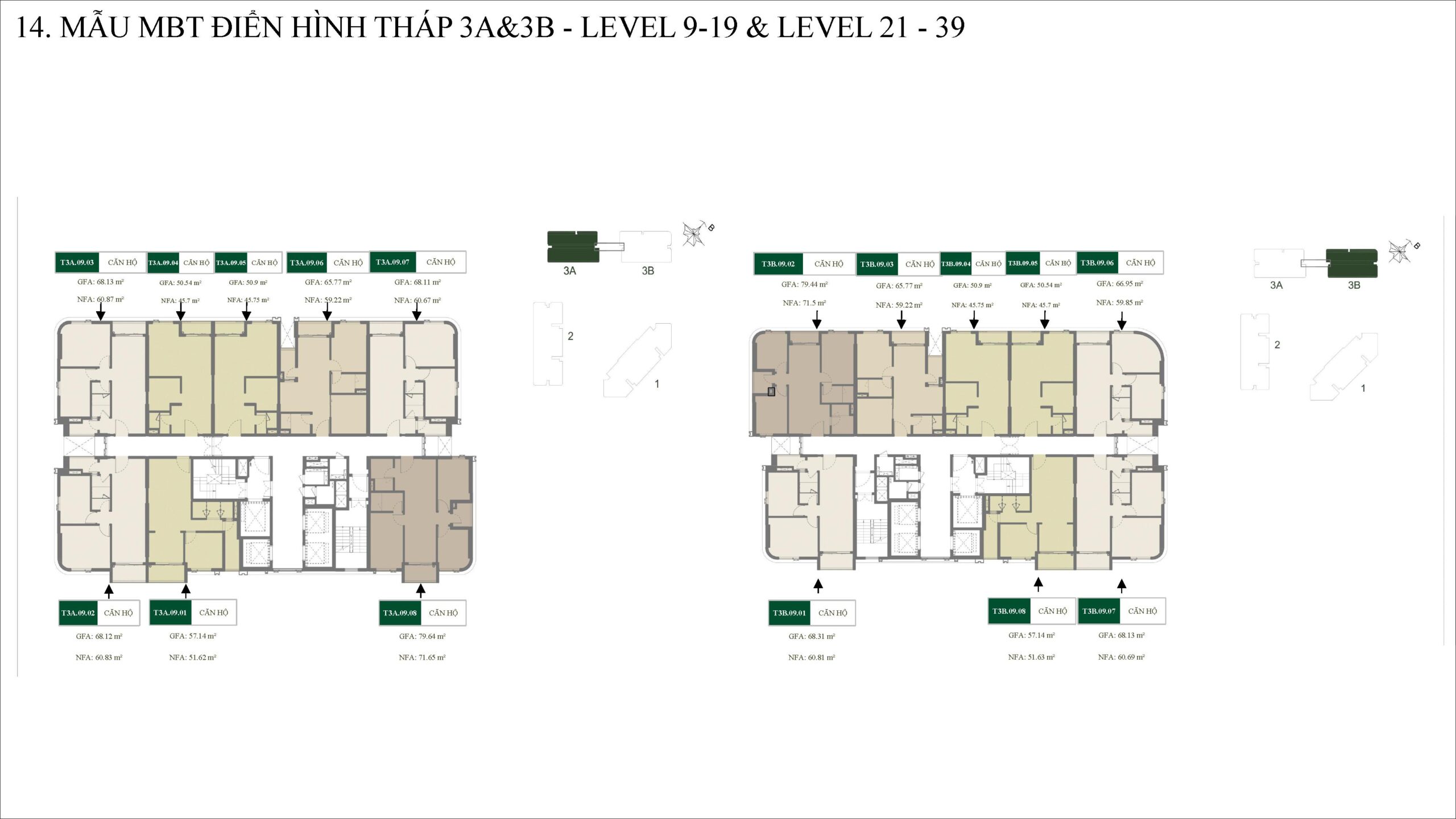 Tầng 9-39 Block T3A-3B